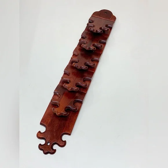 Mid Century Vintage Carl Forslund Solid Cherry Wood Wall Mounting Mail Holder